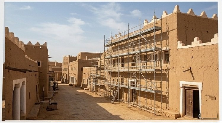 Scaffolding Engineering Layouts for Historical Palace Restoration in Diriyah