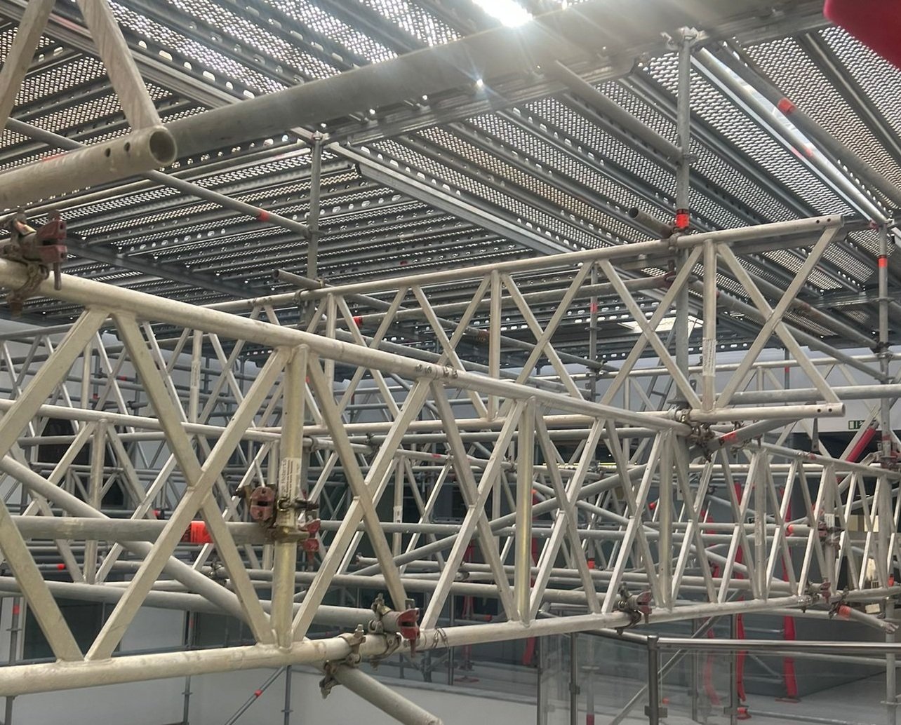 Suspended Scaffolding Access for Commercial Mall Atrium Maintenance