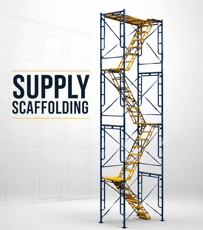Scaffolding Tower Consists of Korean Scaffoldings and Stairs , height Upto 6.8 meter